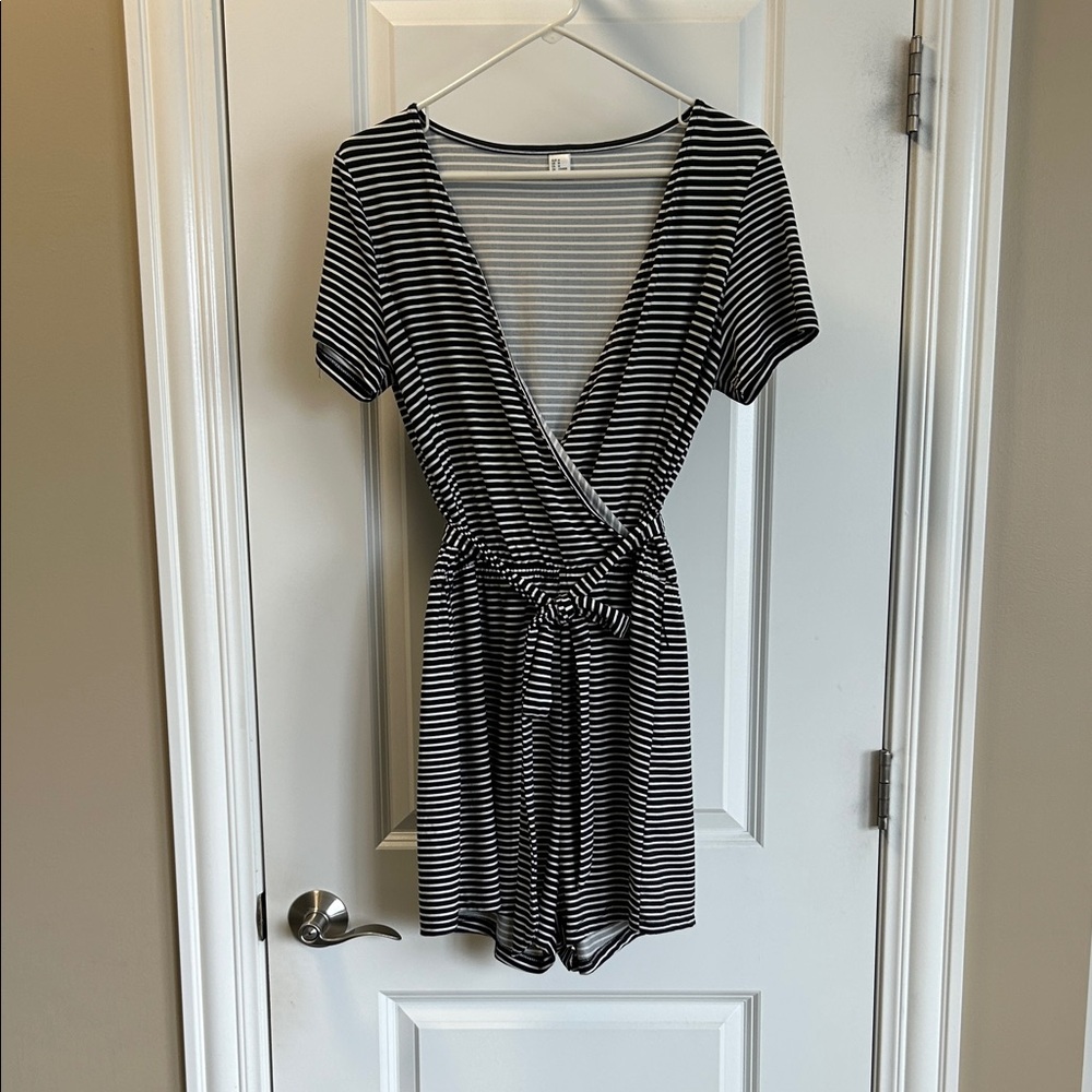 Amazon Black and White Striped Women's Romper